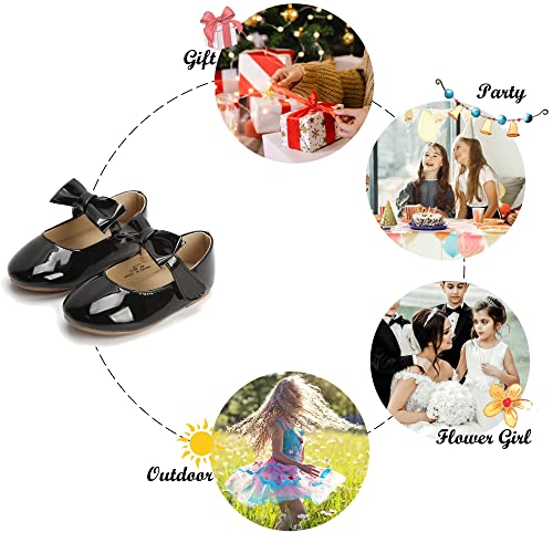 Image of Felix & Flora Toddler Flower Girl Dress Shoes - Girl Ballet Flats Party School Shoes Wedding