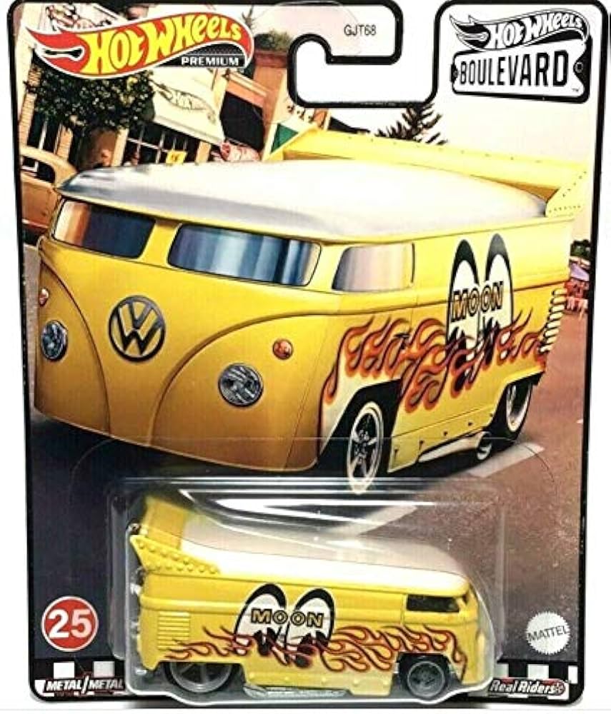 DieCast Hotwheels Volkswagen Drag Bus (Yellow) #25, 2021 Boulevard