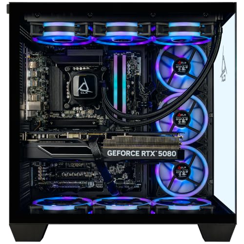 Image of CLX Set Gaming PC - Intel Core Ultra 7 270K Plus 3.7GHz, GeForce RTX 5080, 2TB NVMe M.2 SSD, 64GB DDR5 RGB Memory, 360mm AIO, WiFi, Windows 11 Home, Black