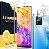 [Especialmente diseñado]: UniqueMe protector de pantalla y protector de lente de cámara están especialmente diseñados para Realme 8 Pro . Caso Amigable, que ofrece la máxima protección en el teléfono.
