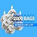 Reli. 2-4 Gallon Trash Bags | 2000 Bags | Clear | Bathroom | Strong | Garbage