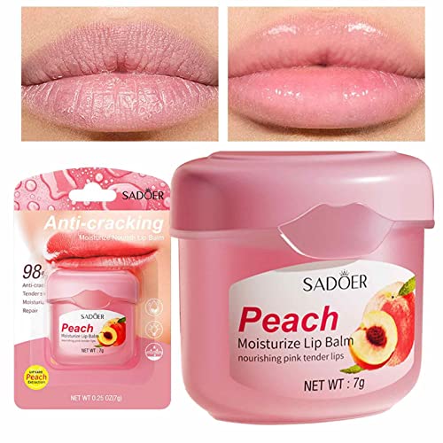 Idezek Bálsamo Labial de Miel,Reparación de Labios no grasos para Labios Secos y agrietados - Bálsamo Labial de Frutas de 0,25 oz, Miel, melocotón, Aguacate, Proporciona una hidratación Completa Cover