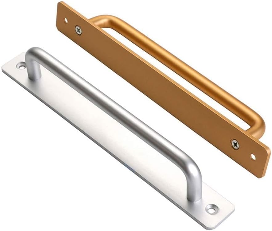 Aluminum Alloy Door Handles,Cabinets,Office Drawers,Wardrobe Hardware Handles,Bathroom Handles and Dressing Table Drawer Handles 2 Pcs (Color : Black Gold, Size : 192mm)