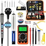 FER À SOUDER ÉLECTRONIQUE PORTABLE MULTIFONCTIONNEL : Le kit de fer à souder est largement utilisé pour le soudage de circuits imprimés, la réparation d'appareils, le bricolage et le soudage de bijoux. Parfait pour les débutants, les soudeurs, les appareils ménagers de base et la formation des techniciens en soudure. Vous pouvez également l'emporter avec vous et trouver les outils dont vous avez besoin dans votre sac à main