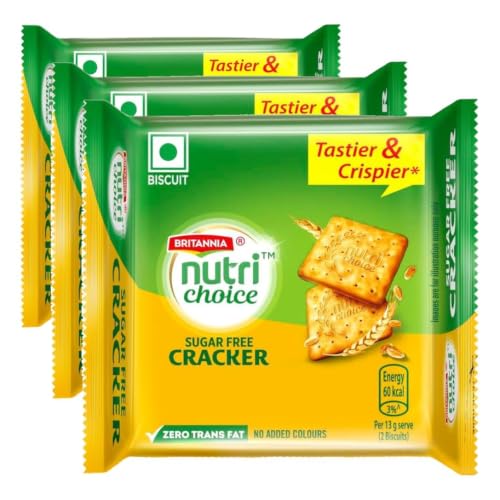 Image of Britannia Nutri Choice Sugar Free Cracker, 67g or 73.5g (Weight May Vary) (Pack of 3)