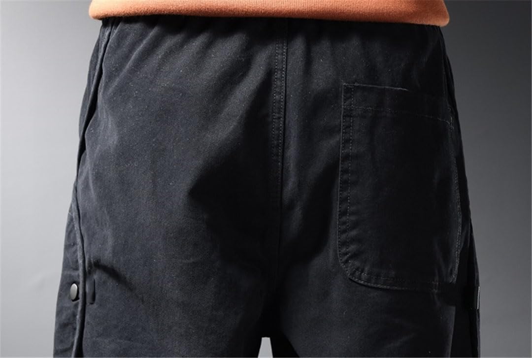 Vogrtcc Pantalones Pitillo Casuales para Hombre Pantalones Holgados con Cordón En La Cintura Elástica