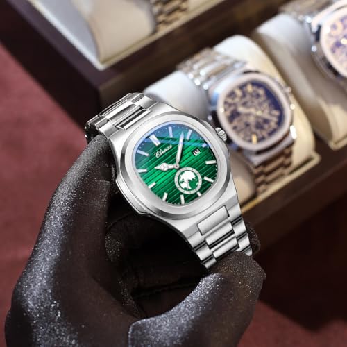 Image of Gosasa Fashion Men's Watches Date Business Watch Stainless Steel Luxury Style Luminous Quartz Waterproof Analog Display Male Wristwatch