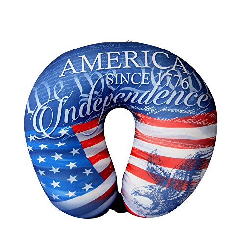 Cloudz America 1776 Independence Day American Flag Microbead Travel Neck Pillow