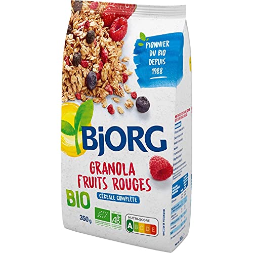 Granola fruits rouges BJORG 350g flocon avoine céréales bio lot de 3