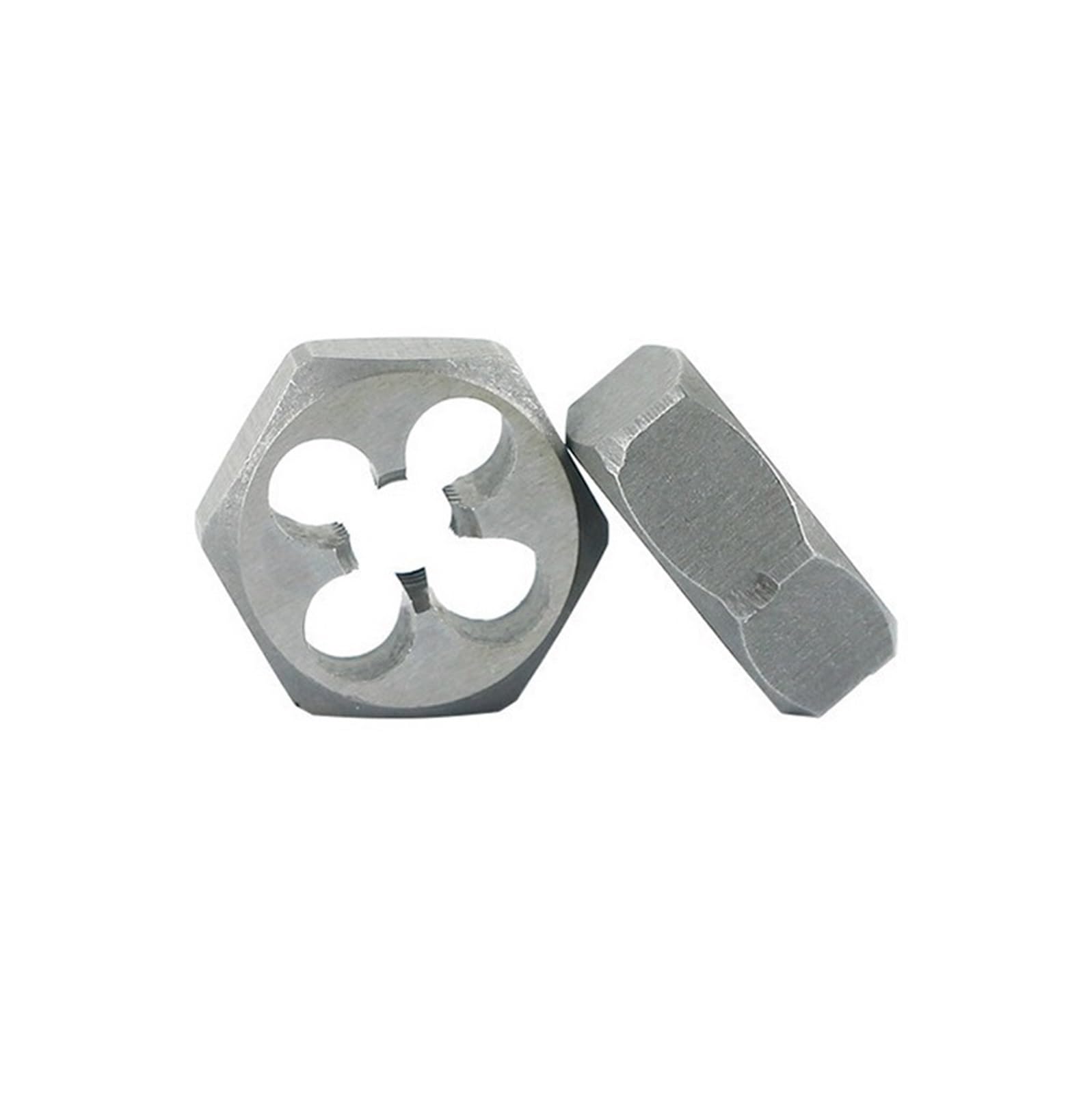 Sechskant-Schneidmutter Sechskant-Schneideisen, M6 x 1.0mm Teilung, Sechskant-Einfädelschneideisen, Maschinengewindeschneideisen, Genauigkeitsgrad: 6 g(1pc)