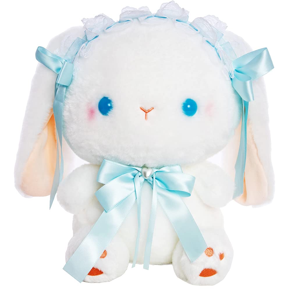 Stuffed Animal Doll Plush Toys, Plushie Animal Toys, Cute Plush Animals, Lolita Bunny 13.7 Inches, Children's Gifts Rabbit (Blue 13.7InCH)