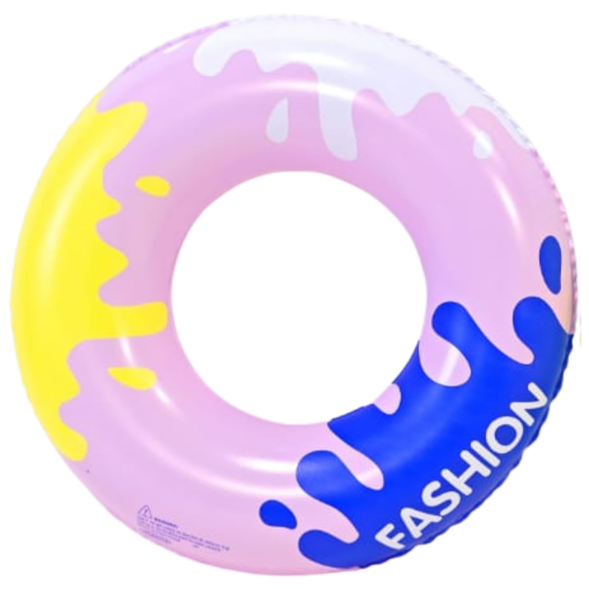 Inflatable Pool Swim Ring for Kids & Adults, Water Float Tube,Colorful Splash Design Pool Float, Durable PVC Swim Ring for Beach, Pool & Summer Party, Swimming Pool Float with Handles (Pink Fashion)-image-21
