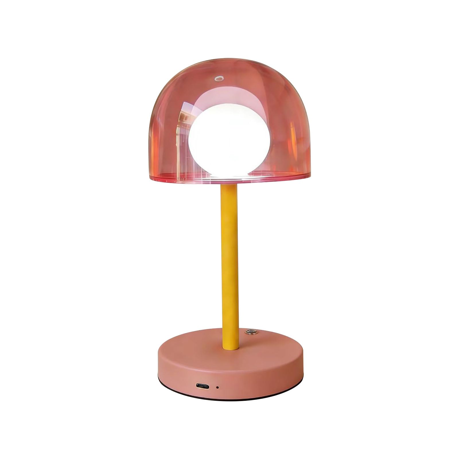 Hsioluted A Trendy Mushroom Shaped Ccent Light Featuring Smooth Dimming Nd Warm White Output Rechargeable Led Desk Lamp With Customizable Light Intensity Nd Temperature