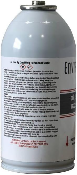 ENVIRO-SAFE OilCharge A/C Lubricant for R22 Systems – Compressor Oil Additive – 1pk-4oz-Cans Only