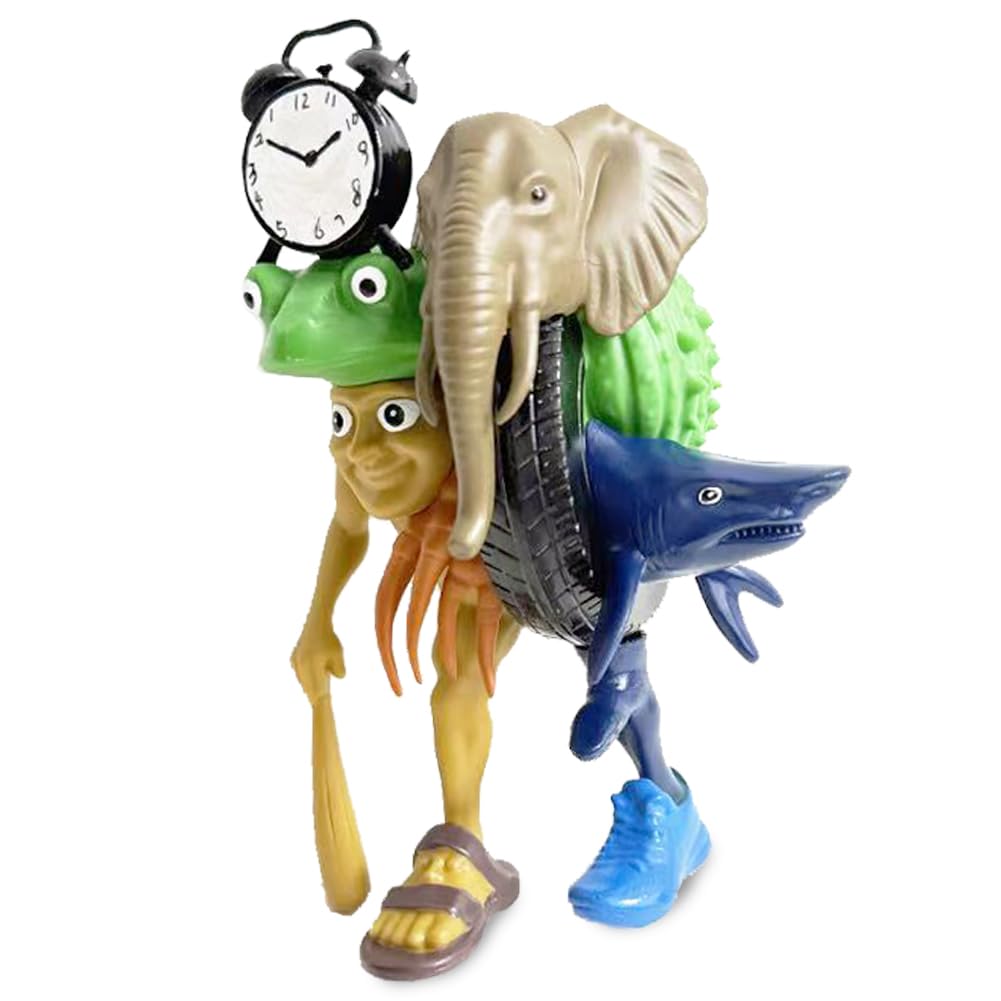 HTGWCG Italian Brainrot Figuras, 18cm Tung Sahur Figuras, Divertidas Figura de Juguete Tralalero Tralala para niños y Adultos, Coleccionables de Juguete Anime Muñeca Adornos Escritorio Popular