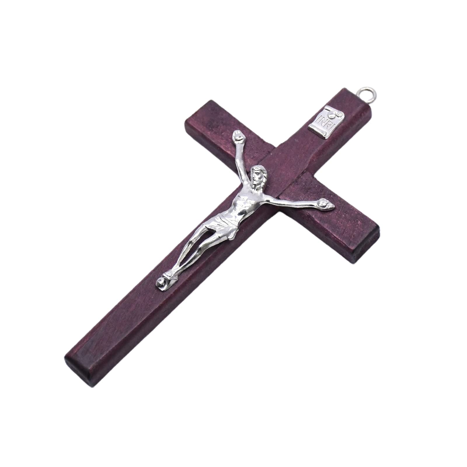 Navna Wood Cross Pendant Charm Hangable Charm Ornament Decoration For Home Church Praying Meditation Gift Simple Wood Cross