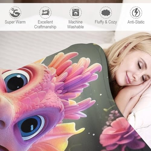 Couverture ptérosaurus en flannel chaude et durable pour sofa