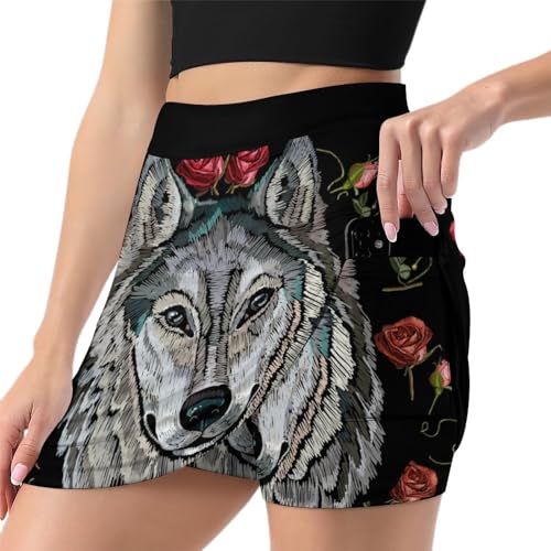 Jupe de tennis femme skort athlétique de sport avec short de course intégré