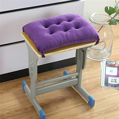 LOVEHOME Set of 2 Chair Pads,Rectangle Seat Cushion,Super Soft Bar Stool Square Seat Pads with Ties for Bar Stool Home School Office-g 35x38x5cm(14x15x2inch) Cover