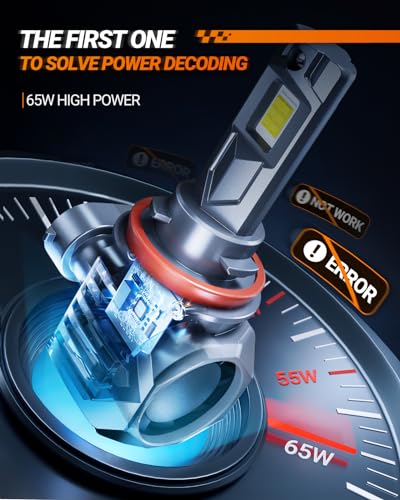 Image of SEALIGHT H9 /H8 /H11 HB3 /9005 Bulbs Combo 120000LM 130W 2024 Edition, Brightest 9005 H11 Wireless lights Easy Installation for Fog, Error-Free 10 Years Lifespan Powersports Accessory Lights, Pack of 4