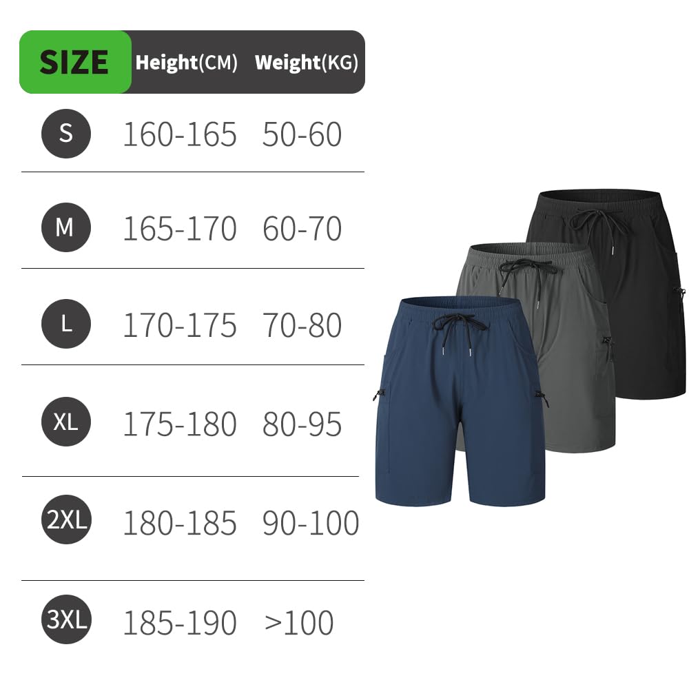 Uomo Pantaloncini Da Ciclismo Con Gel 4D, Elasticizzati Pantaloncini MTB Asciugatura Rapida Pantaloni Mountain Bike Leggeri Pantaloncino Cargo Vestibilità Ampia Pantaloncino Lavoro