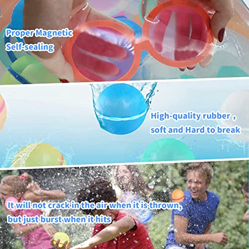 【8 Pack】Reusable Water Balloons For Kids Adults Outdoor Activities, Kids Pool Beach Bath Toys, Magnetic Self-Sealing Water Bomb For Summer Games #TOP4