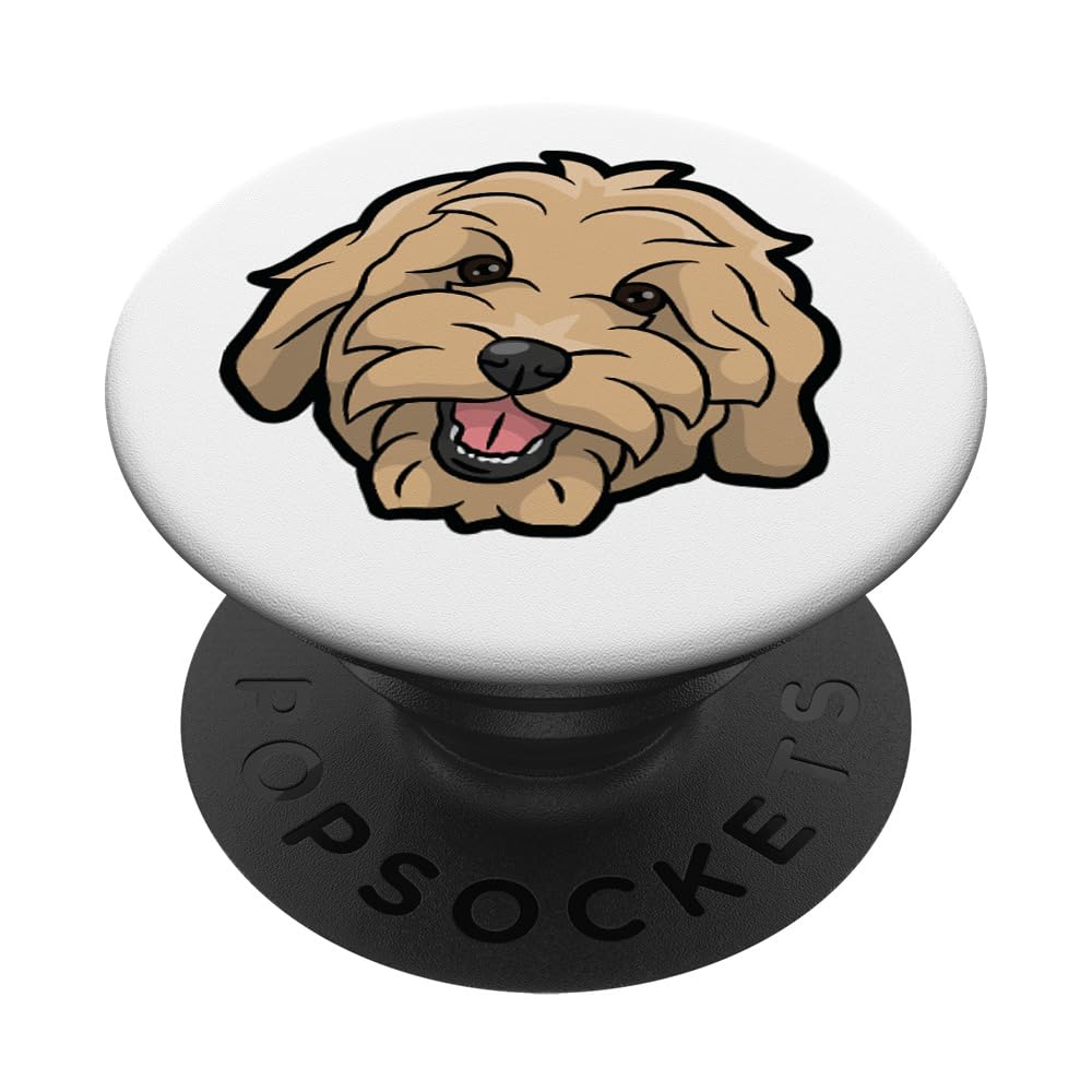 Cute Goldendoodle Doodle Dog Face PopSockets Adhesive PopGrip