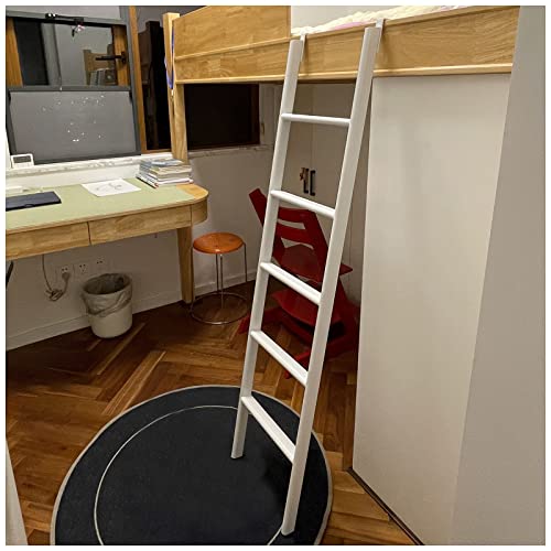 Escalera para cama alta y litera en gris, blanco y negro 2
