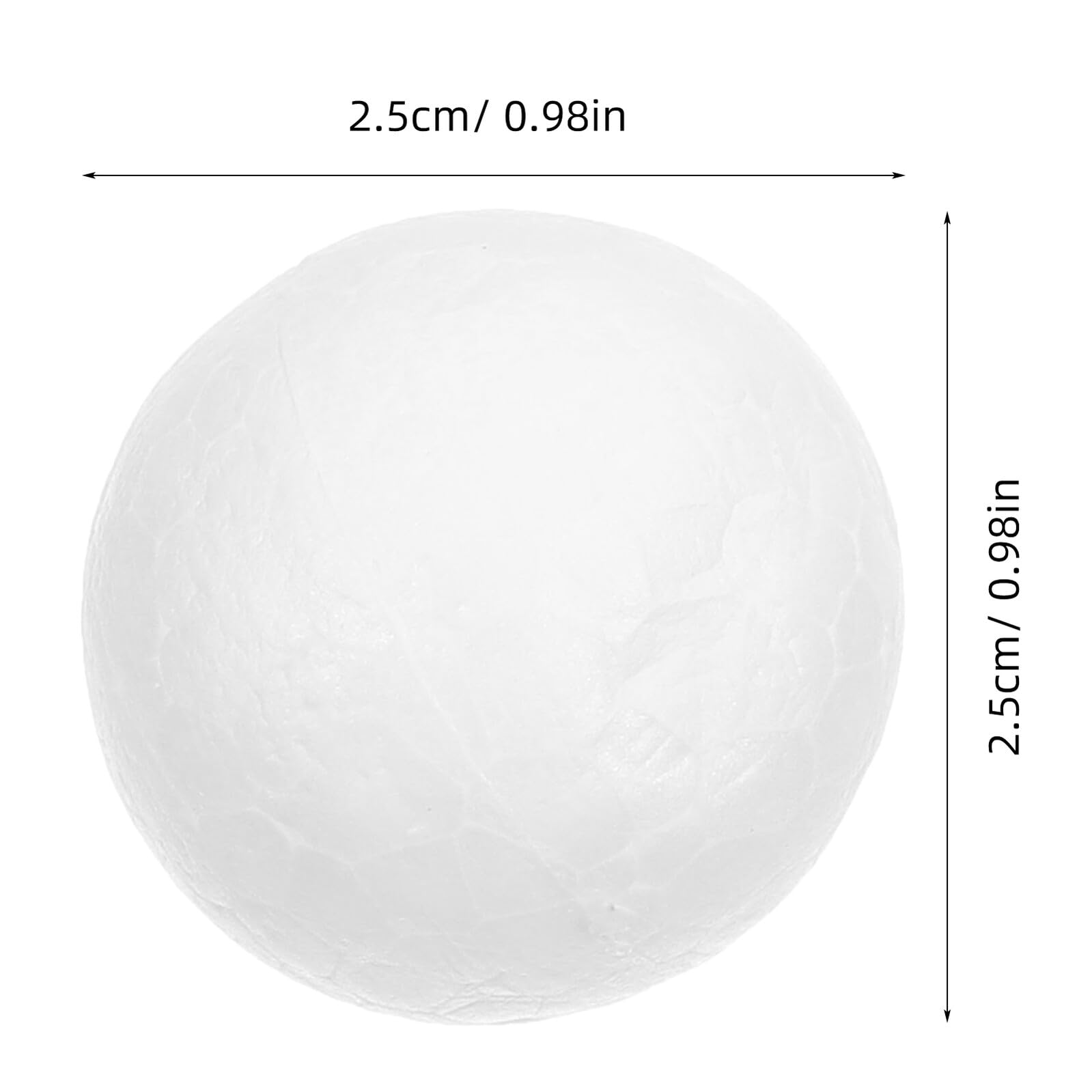 250 Pezzi Palline di Gommapiuma Bianche da 2,5 Cm per Lavoretti la Palla, Ornamenti Natalizi Fai da Te per Progetti Creativi in Casa, Scuola e Feste di Natale