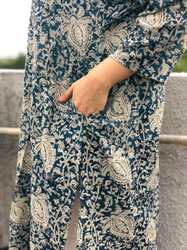 Image of Modestouze Attires Single Kurti for Women - Polyester Rayon Floral Printed Straight Cut Kurti Full Sleeve Umbrella, Wear it on Office, Daily & Regular Purpose Under 200, 250, 300, 500 for 2025 Design