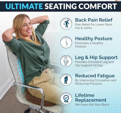 Image of ComfiLife Premium Gel & Memory Foam Seat Cushion - Doctor Recommended Office Chair Cushion, Car Seat Cushion - Chair Cushions for Back & Sciatica Pain Relief - Seat Cushions for Office & Desk (Brown)