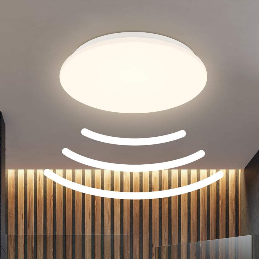 13W LED Deckenleuchte Mit Bewegungsmelder - Weiß, 3000K Warmweiß, Für Schlafzimmer Und Bad