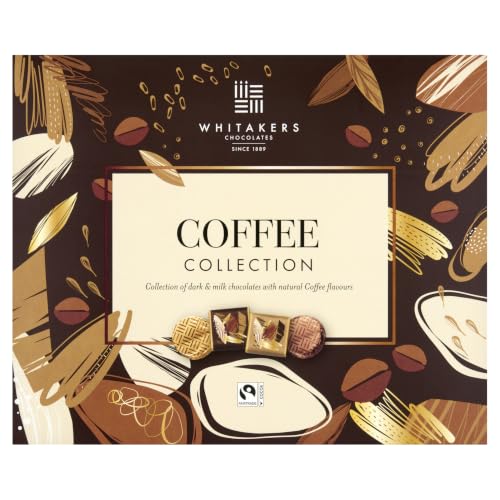 Whitakers Coffee Collection Chocolates Belgian Milk and Dark Chocolate Box 165g