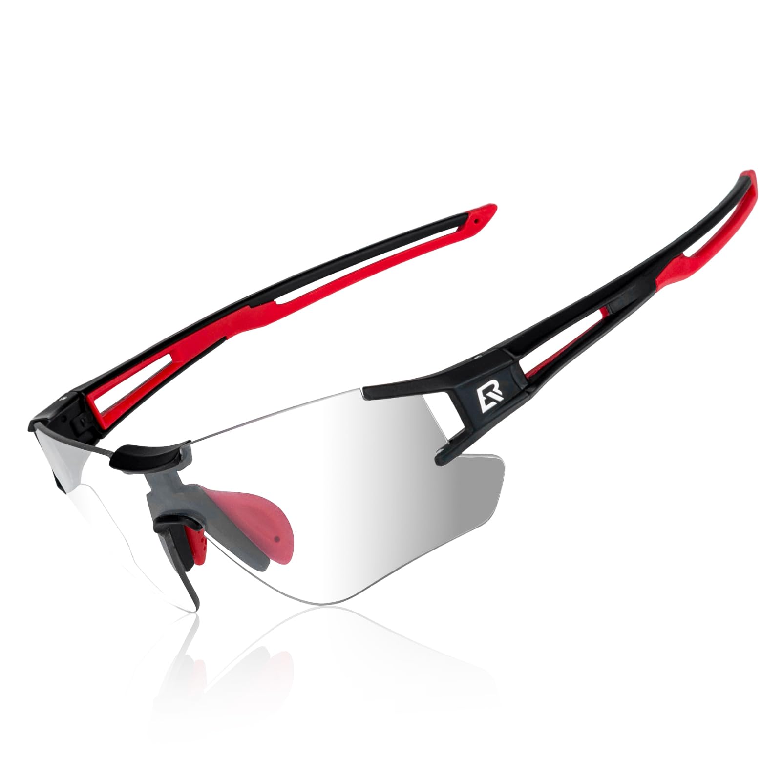 ROCKBROS Dimmable Sunglasses, Bicycle, Climbing, Discoloration Sunglasses, Glasses, Ultra Lightweight, UV Protection, Storage Pouch Included, Unisex