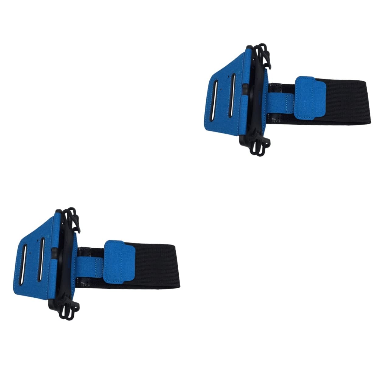 jojofuny 2pezzi Supporto Per Smartphone Da Braccio Rotazione Gradi Porta Cellulare Per Sport Outdoor e Facile Da Indossare Accesso Porta Carica e Auricolari Blu