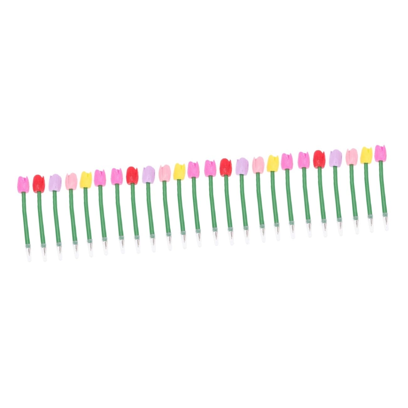 NUOBESTY 4 Set Penna A Sfera Tulipano Cancelleria Penne Mothers Day Penne Per Fiori Penna A Più Colori Rosa Mini Di Fiori Finti Floreali Novità Plastica 6 Pezzi * 4