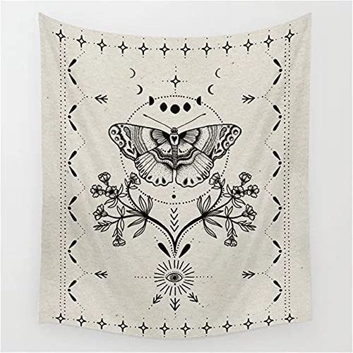 Tapiz Vertical Tapiz De Mariposa Floral Colgante De Pared Tela De Impresión Bohemia Tapices De Decoración Del Hogar Para Dormitorio Sala De Estar Decoración De Pared Estética,80" x 60" (200×150 cm) Cover