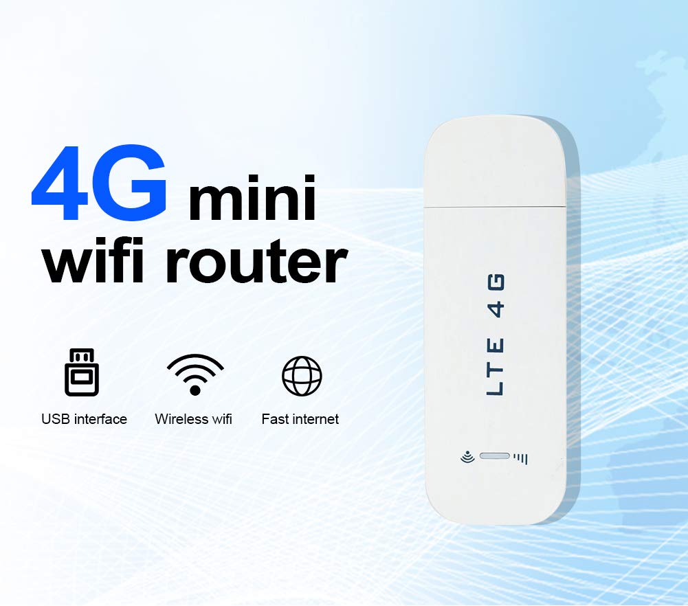 JOYX USB Network Adapter WiFi Dongle 4G LTE USB Network Adapter Mini WLAN Hotspot -White