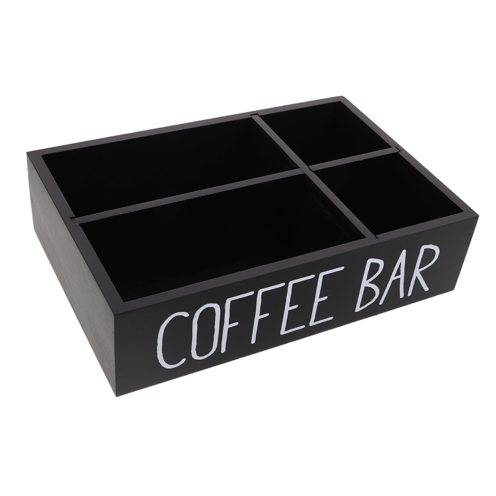 Boîte de rangement pour accessoires de bar à café CHILDWEET bois thé