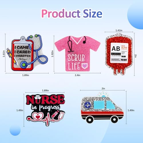 Nurse Charms for Bogg Bags Insert Accessories Decoration fits for Simply Southern Rubber Beach Totes2