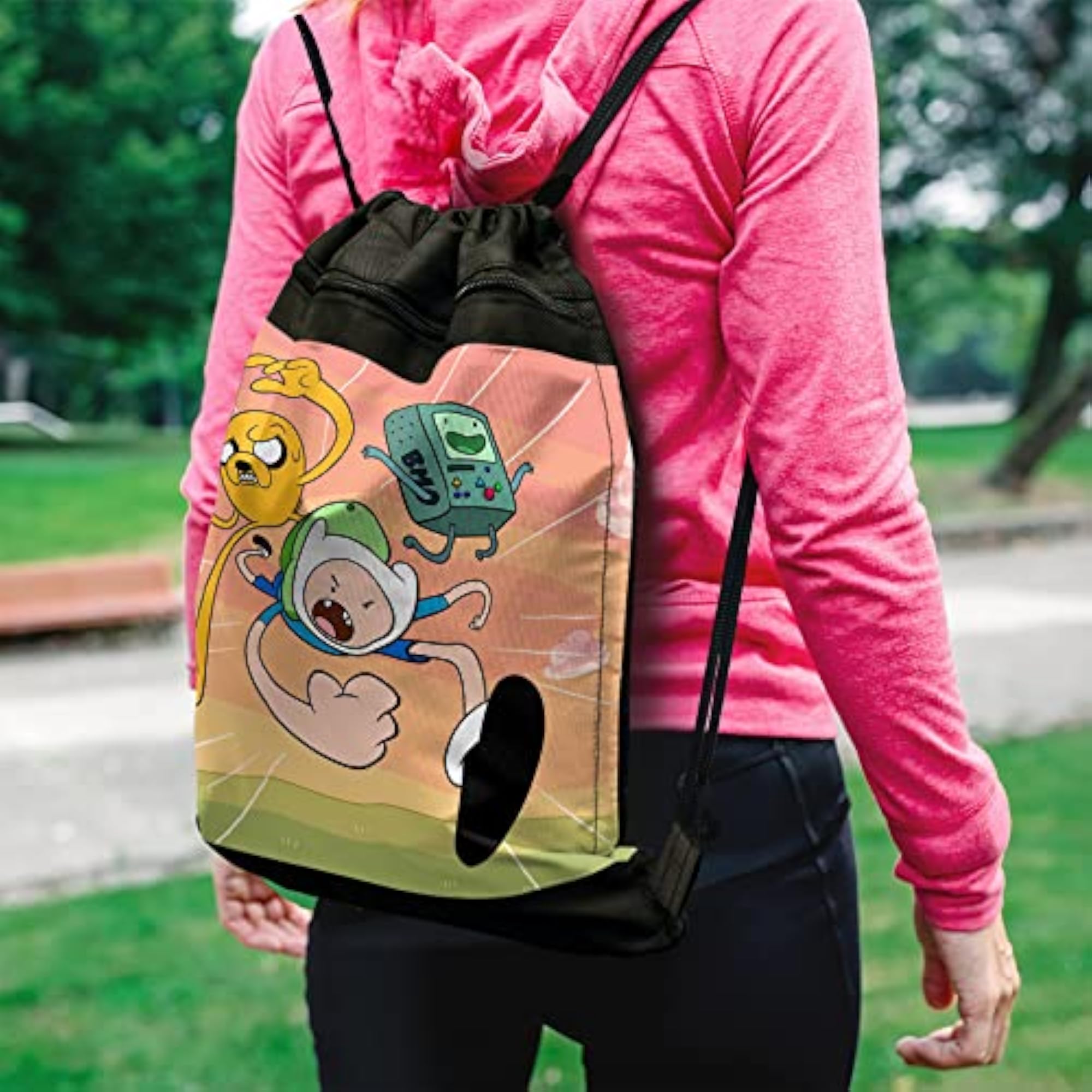 Adventure Time Finn And Jake Drawstring Backpack