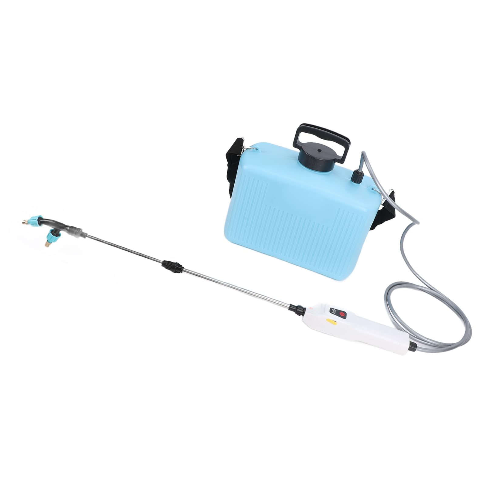Spruzzatore Alimentato a Batteria, Spruzzatore da Giardino Ricaricabile da 10 Litri 2400 MAh, Pompa Elettrica dell'acqua con 2 velocità 3 Ugelli Bacchetta Estensibile Cinghia Regolabile per