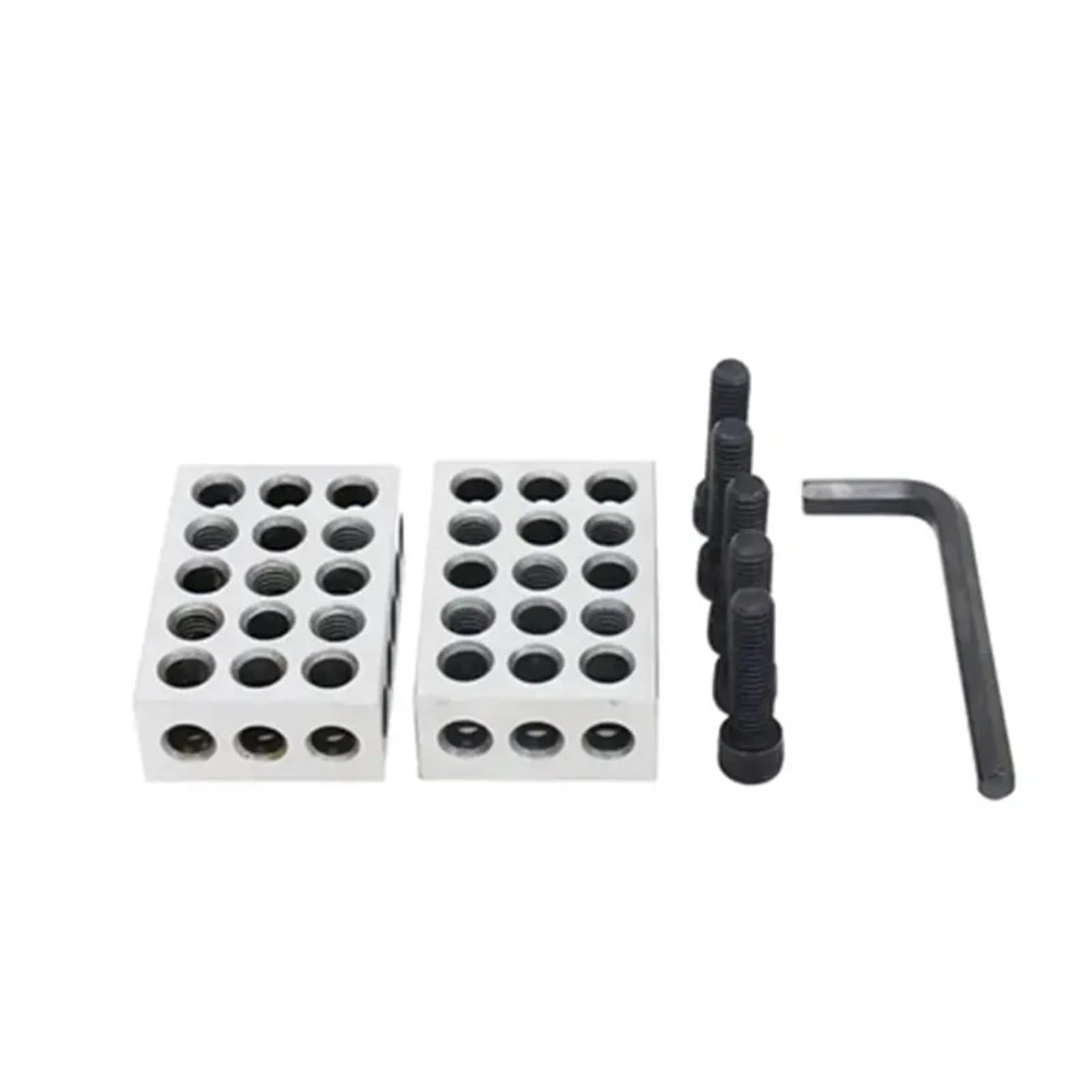 Bloques patrón paralelos 2 piezas de calibre de bloque de precisión de 23 agujeros de 1-2-3 pulgadas, métrico, de 25-50-75 mm, bloque paralelo(25-50-75mm)