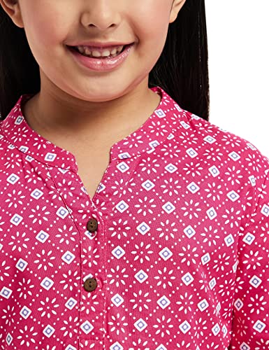 Image of Amazon Brand - Jam & Honey Girl's Cotton Regular Short Kurti
