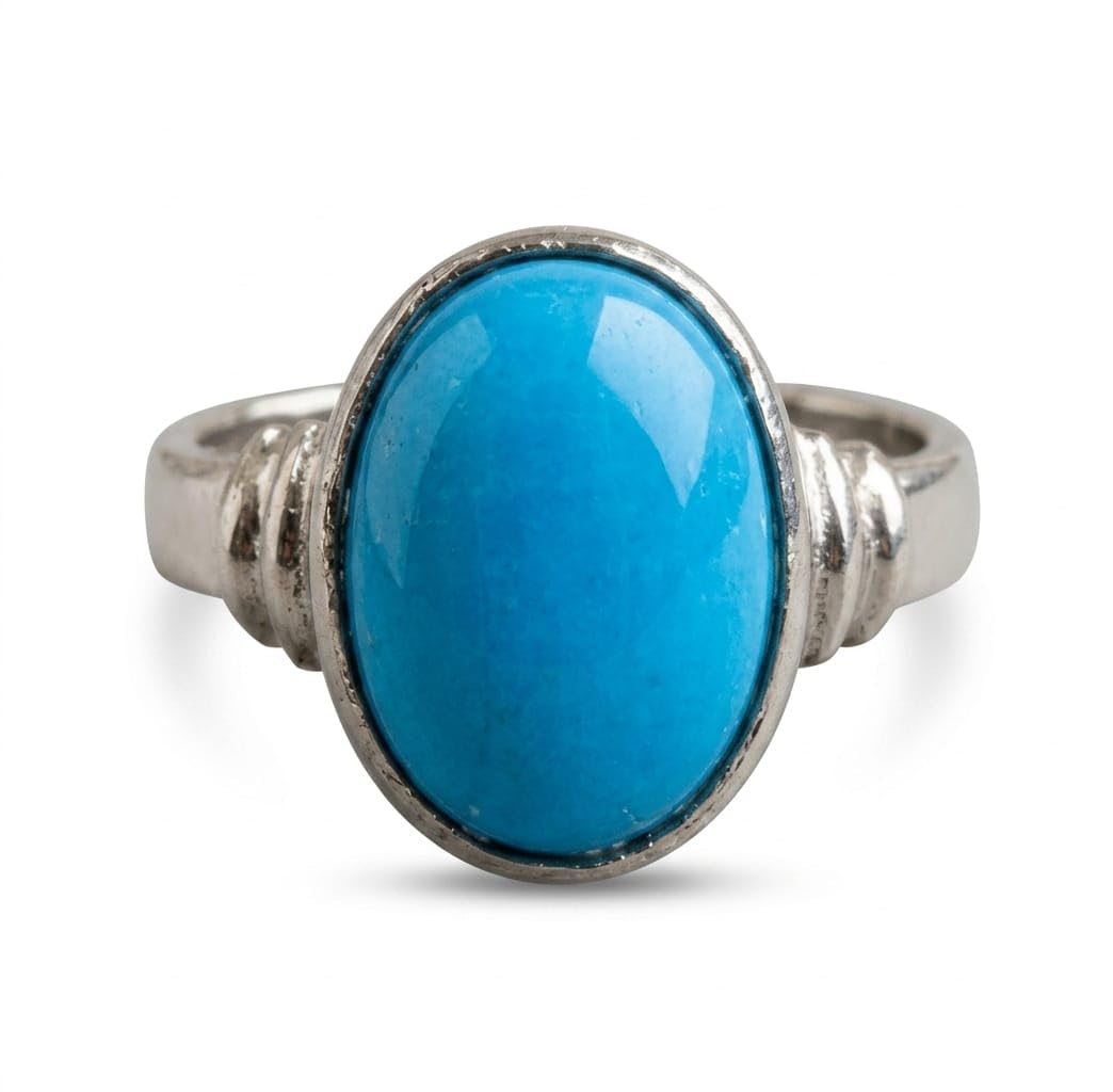 3.25 to 12.25 Ratti Firoza Sky Blue Gemstone Adjustable Gold Plated Ring For Men And Women-picture-18