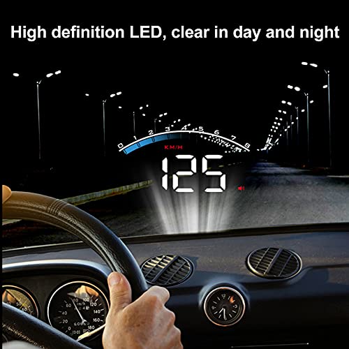 Car HUD Head Up Projector, Universal Car High Definition,Car Universal, Speed, Engine RPM,OBD HUD Windshield Projector Overspeed Security Alarm,OverSpeed Warning for All OBDII by EIMSOAH - Image 6