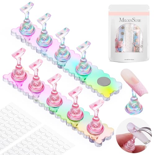 Soporte para uñas MelodySusie con paletas para arte miniatura 2