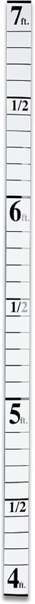 BankSupplies Height Indicator Tape | Security Protection | Durably Vinyl | Adhesive Backing Strip | White Background & Black Letters | for Retail Stores & Businesses