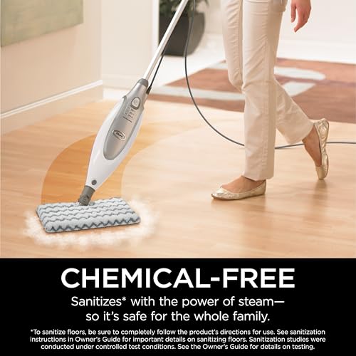 Image of Shark Professional Steam Pocket Mop with 2 Double-sided Pads, White, S3601