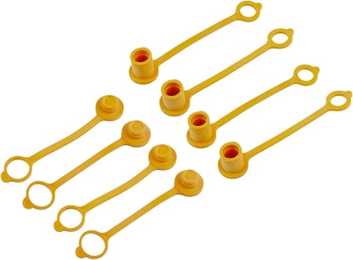 Miniatura 6 de Paquete de 4 tapas antipolvo de 38 pulgadas y enchufe para acoplador de conexión y desconexión rápida de gas propano natural LP, cubierta antipolvo